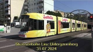 Raus und rein - Strassenbahntunnel Linz Untergaumberg am 31.07.2024 - FHD