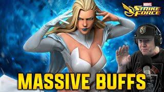 WOW EMMA BUFFS - LOOKS AMAZING - MARVEL Strike Force - MSF