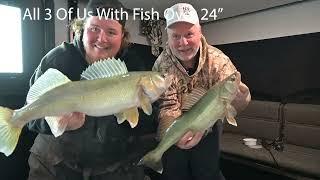 Crazy Agressive Greenbacks On Lake Winnipeg With My Father In The Ice Castle!