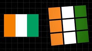 IVORY COAST FLAG on the Rubik's Cube 3x3 