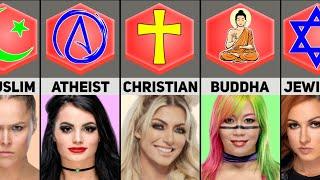 Religion Of WWE Women Wrestlers. Muslim • Christian • Buddha