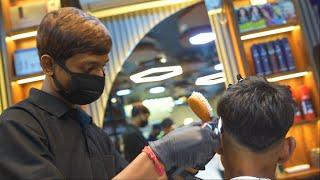 BOYS HAIRCUT BY PROFESSIONAL BARBER | RAINBOW BEAUTY AND TATTOO#rainbowasmr #menshaircut #barbershop