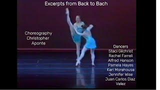 Excerpts from ballet "Back to Bach". Choreography: Christopher Aponte Music: Johann Sebastian Bach