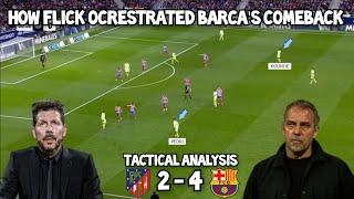 Hansi Flick Shows That He Is " LEVELS ABOVE " Diego Simeone || Barcelona 4-2 Atletico Madrid ||