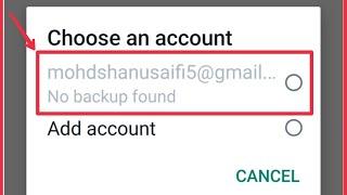 How To Fix No Backup found Problem Solve in WhatsApp