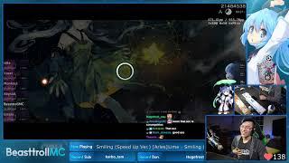 [8.61⭐Live] BeasttrollMC | Lime - Smiling (Speed Up) [Arles] 98.82% 1011/2350x {#3  11} - osu!