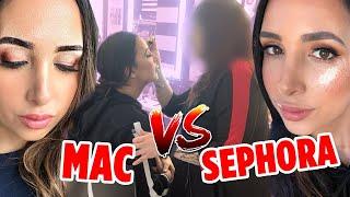 I WENT TO SEPHORA VS MAC TO GET MY MAKEUP DONE | Mariale