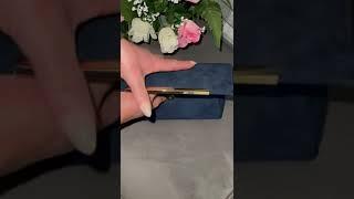 Navy Blue Suede Clutch Bag