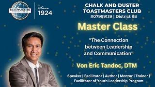 Connection between Leadership and Communication || Meeting #79 || Chalk and Duster Toastmasters Club