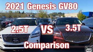 All New 2021 Genesis GV80 3.5 Turbocharged and 2.5T Comparison | Please Watch Before Buying One