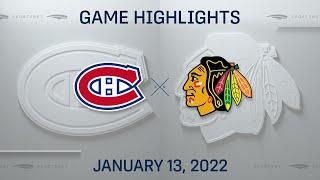 NHL Highlights | Canadiens vs. Blackhawks - Jan. 13, 2022