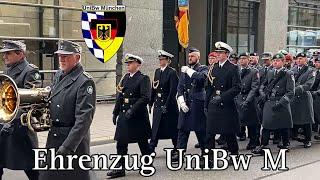 Ehrenzug UniBw M marschiert zum Hofgarten - Bundeswehr Volkstrauertag 2024 - Musikkorps GaPa