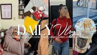 DAILY VLOG: finishing my prayer corner, running errands, PR & shopping Haul, school update & more!