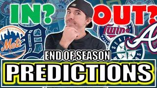 MLB End Of Season PREDICTIONS: Mets & Dbacks In, Braves Out? Tigers In, Twins Out? Yankees #1 Seed?