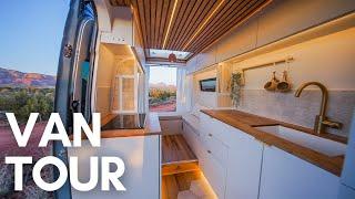 VAN TOUR with HIDDEN SHOWER | Modern Luxury 4x4 Sprinter Van Build After 3 Years of FULLTIME VANLIFE