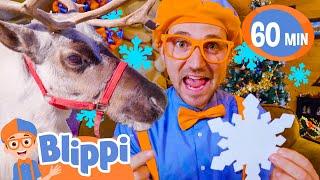 Blippi's Snowflake Scavenger Hunt | Best Blippi Christmas Videos | Educational Fun for Kids