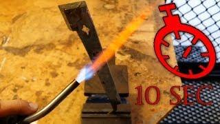 How to clean and sterilize a STICKY propolized hive tool under 30 seconds - Beekeeping 101