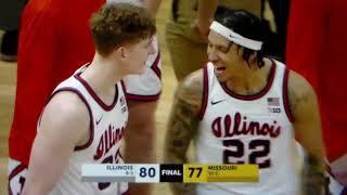 Missouri misses 3 at buzzer; Illinois wins 80-77