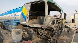 Accident Mercedes Truck  Cabin Repairing And Restoration Complete Video || Truck World 1 ||