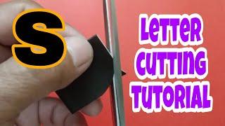 Letter cutting tutorial (Letter S) #lettercutting #viralvideo