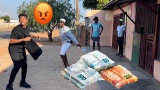 DROPPING R100000 CASH PRANK IN THE HOOD!! 