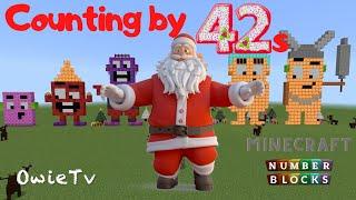 COUNTING BY 42s Numberblocks Minecraft Christmas Edition |Learn To Count | Skip Counting Song