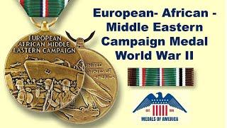 European Africa Middle East Campaign Medal (ETO) (EAME) (EAMECM) for WW II Veterans fighting Nazis.