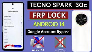 Tecno Spark 30c (KL5) Frp Bypass Google Account Unlock Android 14 Without PC-2024