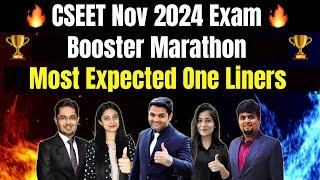 CSEET November 2024 | BOOSTER MARATHON | Most Expected One Liners and MCQs