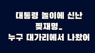 대통령 놀이에 신난 찢재명_ 누구 대가리에서 나왔어