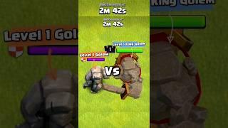 Level 1 Golem Vs Level 1 King Golem | #clashofclans #coc #shorts