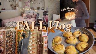 FALL VLOG: Fall Decorating, Fall Shopping, Trying A New Fall Drink, & Making A Fall Dessert!