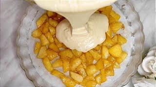 Take APPLES, 1 egg and flour, make this dessert in 1 MINUTE! Quick and easy dessert! Incredible