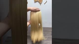 Blonde straight hair #hairextensions #vietnamesehair #vinhair #hair #hairwholesale #curlyhair