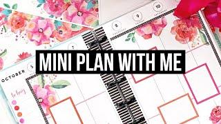 Plan With Me // Mini Vertical Happy Planner // Floral Stickers // October 5-11, 2020