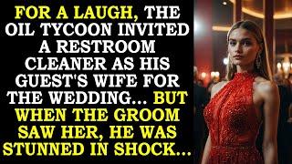 For laugh an oil tycoon invited a restroom cleaner as his friend's wife for the evening at a wedding