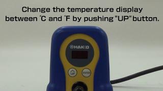 HAKKO FX-888D; changing the display between ℃ and ℉