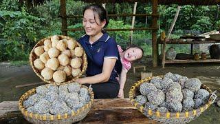 Making donuts with my daughter Goes to market sell - Lý Phúc An