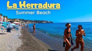 Amazing Beach La Herradura - province of Granada. 4K Walk tour Spain