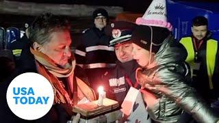 Ukrainian girl surprised with birthday party at refugee camp | USA TODAY