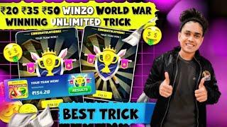 100% Working Tricks  ! Winzo World War Game Winning Tricks ! Best Earning Apps 2025 !