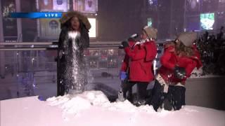 On-air snowball fight on CityNews rooftop