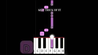 KSI - Thick Of It - Piano For Beginners #shorts #piano #youtubeshorts #beginners #pianomusic