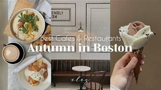 Boston Fall Travel Vlog ⎮ Best Restaurants & Cafes _ Harvard Cambridge, Brookline, Allston