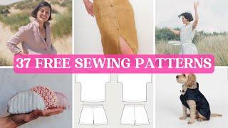 37 FREE sewing patterns that I know you'll LOVE!!!!