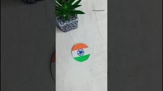 India Flag Badge  Independence day craft #craftyqueen27 #independencedaycrafteasy