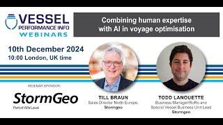 Combining human expertise with AI in voyage optimisation