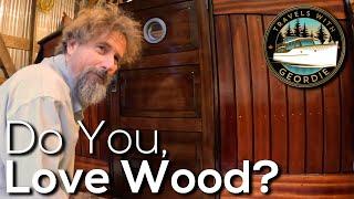 How to make your wood beautiful! - Wooden Boat Refit - Living on a Boat #438 - Travels With Geordie