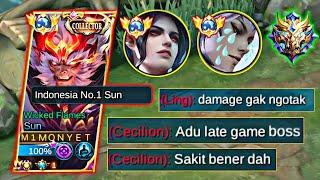 TIM KU DI BANTAI SUN KU LANGSUNG MODE MANIAC BUILD SUN TERSAKIT | MOBILE LEGENDS