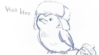 have a tiny owl in a tiny ushanka (no sound)